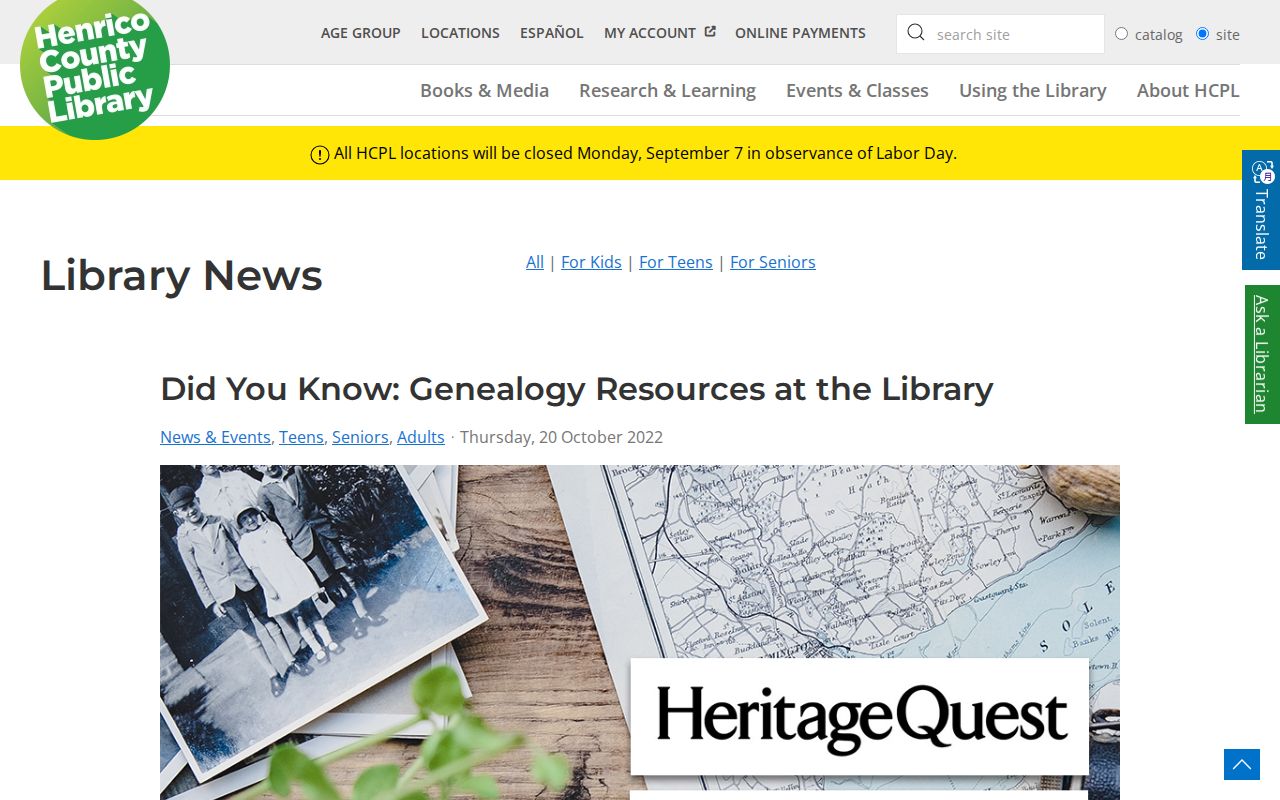Henrico County city directory genealogy resources at Henrico County Public Library