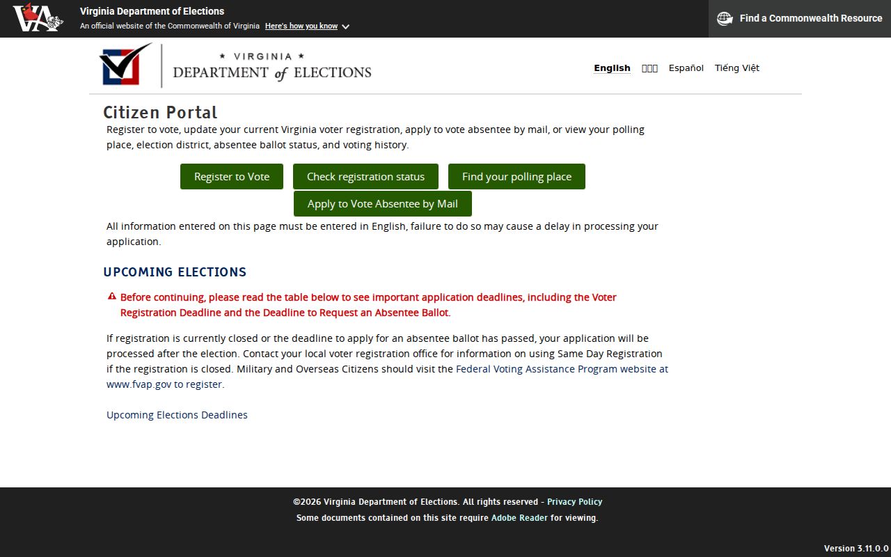 Henrico County residents directory Virginia voter status lookup