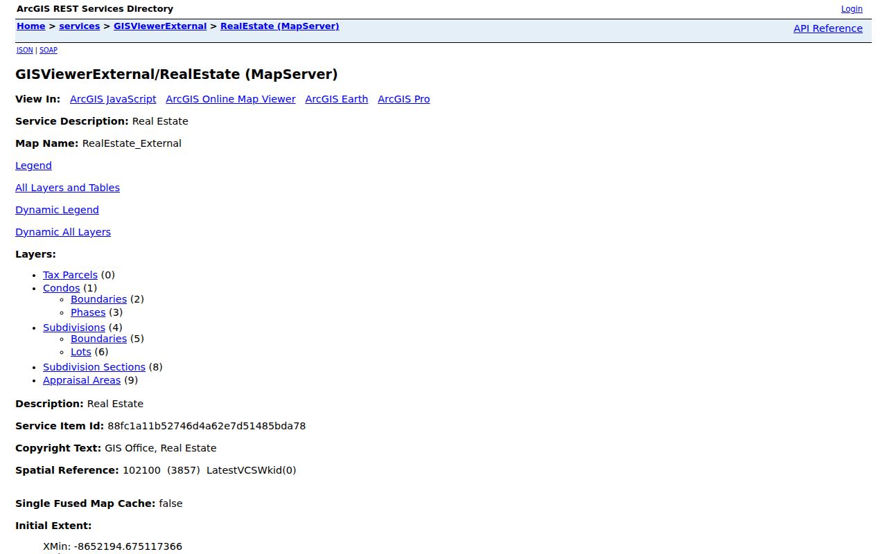 Henrico County neighbors parcel layers in the RealEstate MapServer
